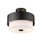 Z-Lite Counterpoint Semi Flush Mount, 2-Light, 13 In.W x 10.75 In.H, Matte Black/White 495SF13-MB - alternate 7